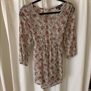 About a Girl, floral print blouse, size medium.